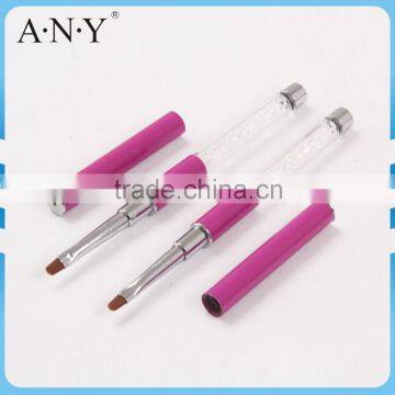 ANY Fashion Nail Art Pen Acrylic Handle Rhinestone Diamond Nail UV Gel Salon Flat Brush Nail Brushes Wholesale                        
                                                Quality Choice