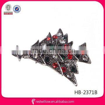 China wholesale antique silver metal diamante hair snap clips for ladies