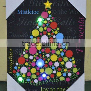 abstract christmas tree LED canvas morden