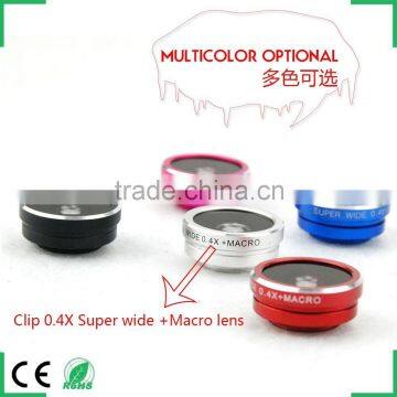 Hot Selling 0.4x Super Wide Angle Lens 10x Macro Lens for iphone 6 6 plus Samsung