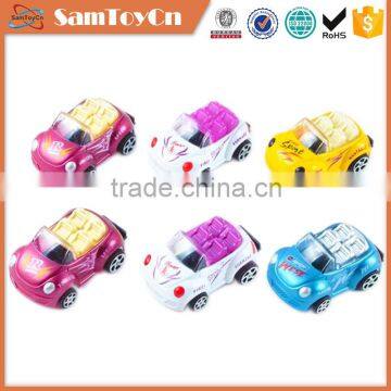 6PCS plastic mini pull back car