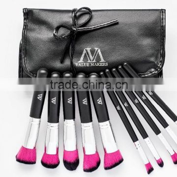 private label cosmetics custom logo synthetic makeup brushes professional