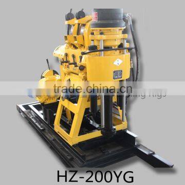 Wheeler Hydraulic water drilling rig HZ-200YG diamond core drilling rig