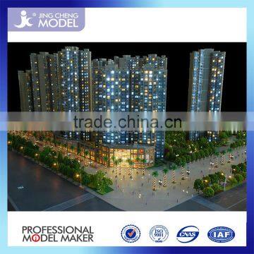 Plastic block model for residential building