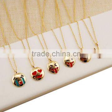 New arrival fashion hot selling cute face emoji grimace symbol pendant necklace