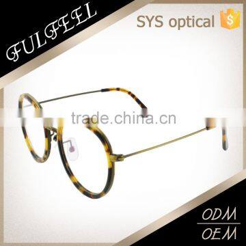 2016 Popular round shape mixed frame spectacles