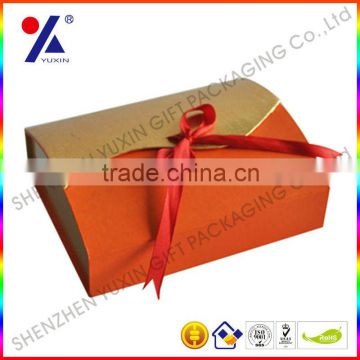 customized gift box with ribbon butterfly tie closing .Luxury gift box