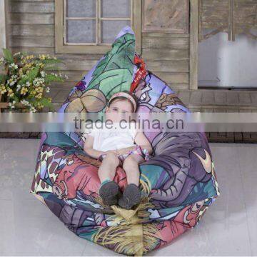 2014 clear digital printing bean bag sofa