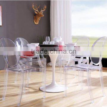 Transparent Polycarbonate bella plastic chair