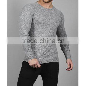 New model blank fitted t-shirt men's long sleeve t shirt