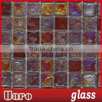 opaque iridescent bathroom glass mosaic tile