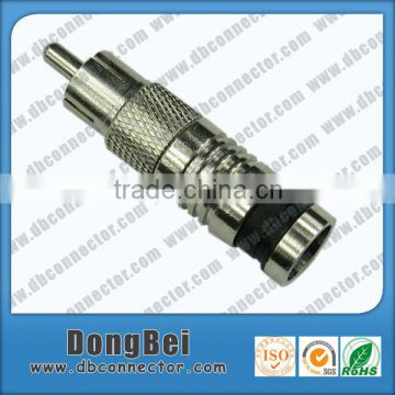 compression plug rca connector,coaxial solderless rca male connector