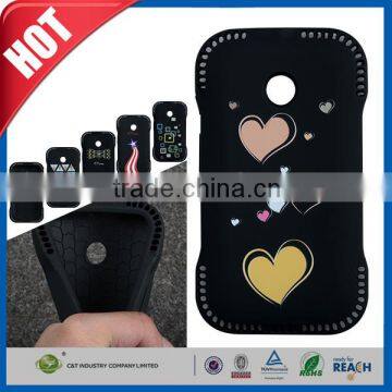 C&T New products smartphone hign impact loving heart design tpu for moto e