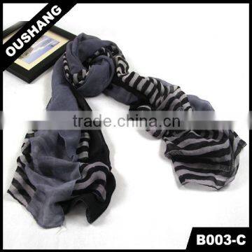 B003-C White And Black Shawl Scarves Islam Scarf