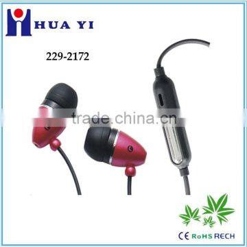 classical design china stereo metal earphone with microphone factory supply
