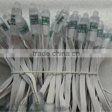 WHITE Wire IP68 DC12V Input 12mm Through-hole LED RGB Dump Node;100pcs a String photo-3