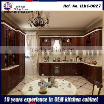 Modern high gloss kitchen cabinet laminated kitchen cabinet cherry solid wood kitchen cabinet