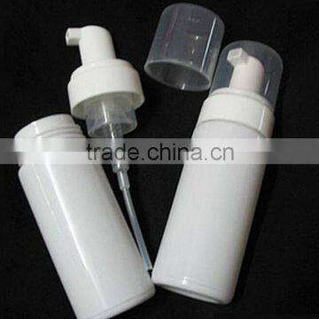 180ml make up water use foam pump PET plastic bottle with clear cap