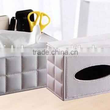 Hot Sale Cute Facial Tissue Box PU Napkin Box Functionable OEM Pochet Tissue Box photo-5