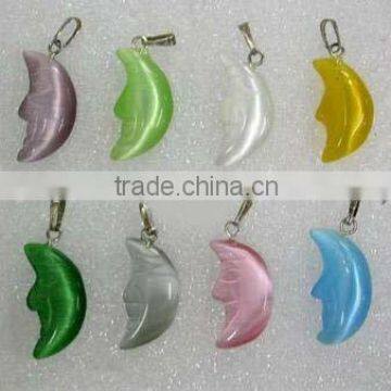 Moon shape Synthetic cat eye