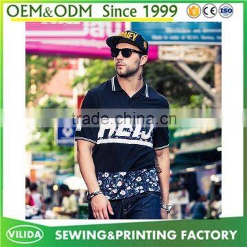 Custom Made New Fashion Fat Men's Big Size Stitching Printed Polo Shirt photo-4
