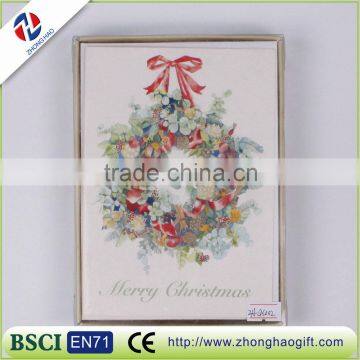 2016 High Quality Beautiful Printing Merry Christmas Greeting Card for Christmas