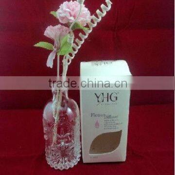aromatherapy oil glass bottle,drangrance diffuser flower with engraving,reed flower diffuser