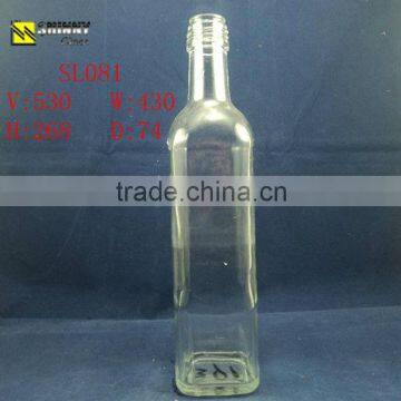 530ml high quality glass bottle for wine