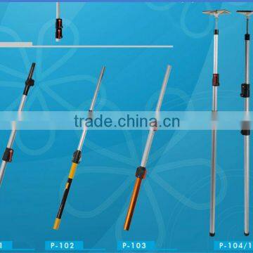 Telescopic aluminum extensible handle pole