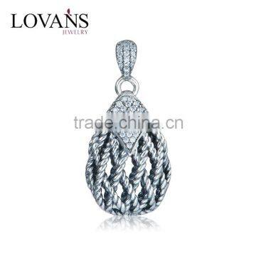 European Style Vintage Sterling Silver Pendant Necklace