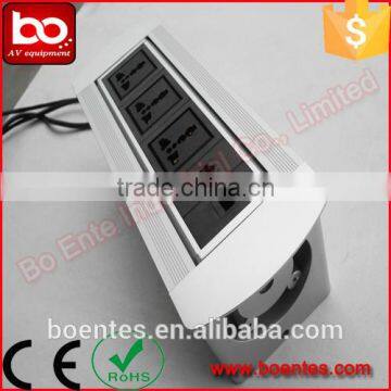 Tabletop Manual Rotating Power Socket With Universal Outlets and Network/HDMI/USB/VGA photo-2