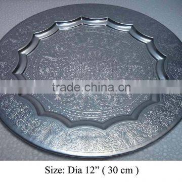 Designer silver charger plate, Wholesale charger plate, charger plate in bulk