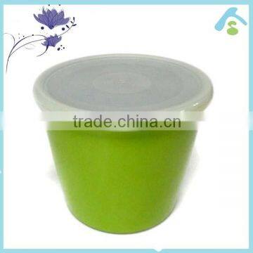 Green color melamine storage tank with cover ;melamine candy box