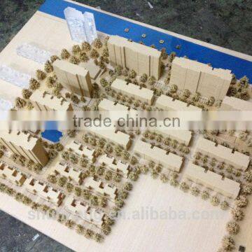 2016 new product urban planning miniature house wood block model