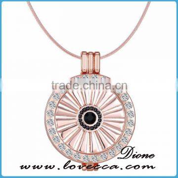 DIY Customized Round Coin Blank Beautiful Gold Pendant Necklaces