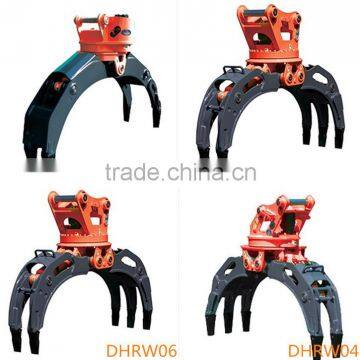 DX190W Excavator hydraulic log grapple garb/log grapple fork made in China