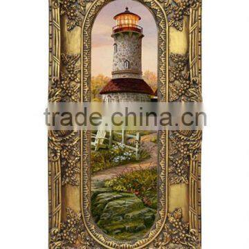 vivid beautiful golden resin frame for pictures size 8*28 inch