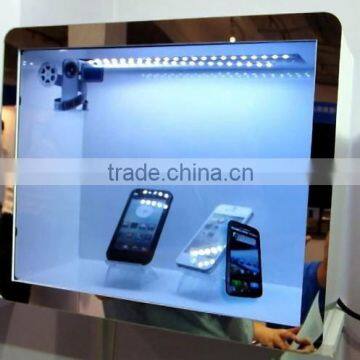 high transparency 32" transparent lcd display with touch screen optional for exhibition