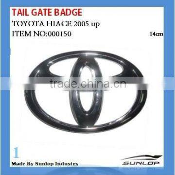 for toyota hiace parts hiace tail gate badges 14 cm #000150 for hiace 2005 up