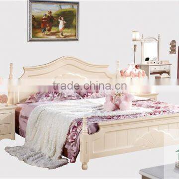 Latest Wood Bed Design HA-825# cot bed wood furniture 1.5m wood double bed designs