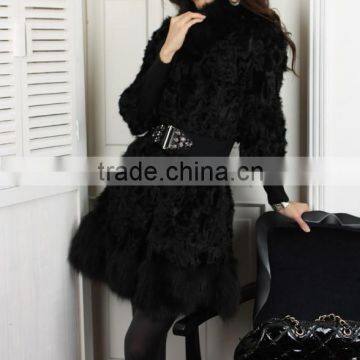 2015 Hot Selling on Fashion Lamb Fur Coat for Ladys