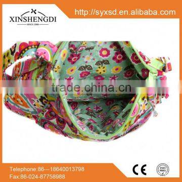 Factory Wholesale Cotton Bright Quilted Fabric Organic Women Oem Beach Satchel photo-4