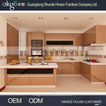 Home design custom kitchen cupboard wall unit for flat