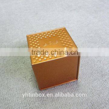 square symmetric tin box for cosmetic