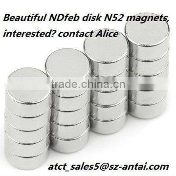 N35M permanent NdFeB disk magnet for generator