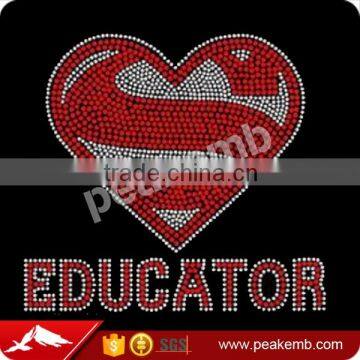 Iron on Rhinestone Stickers Educator Wholesale for School Uniform