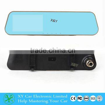 high quality 4.3 inch car camera recorderdvr anti-glare blue mirror dvr (XY-G500)