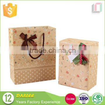 High quality custom printing diy christmas decorative gift paper bag in box