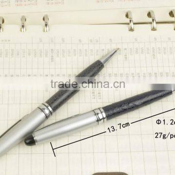 Pormotioinal high quality roller heavy metal leather ball pen