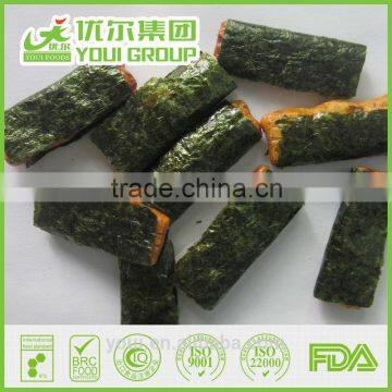 Seaweed wraped fried crackers, snacks